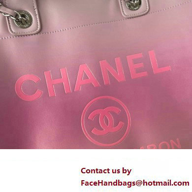 Chanel Shaded Calfskin  &  Silver-Tone Metal Shopping Bag AS3351 Pink 2024